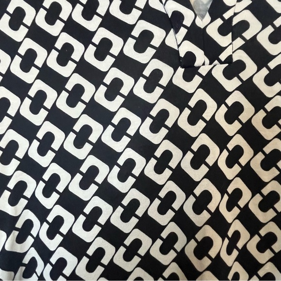 Diane Von Furstenberg Reina in Iconic Chain Link Print Silk Classic Dress SZ 8 - Picture 12 of 15